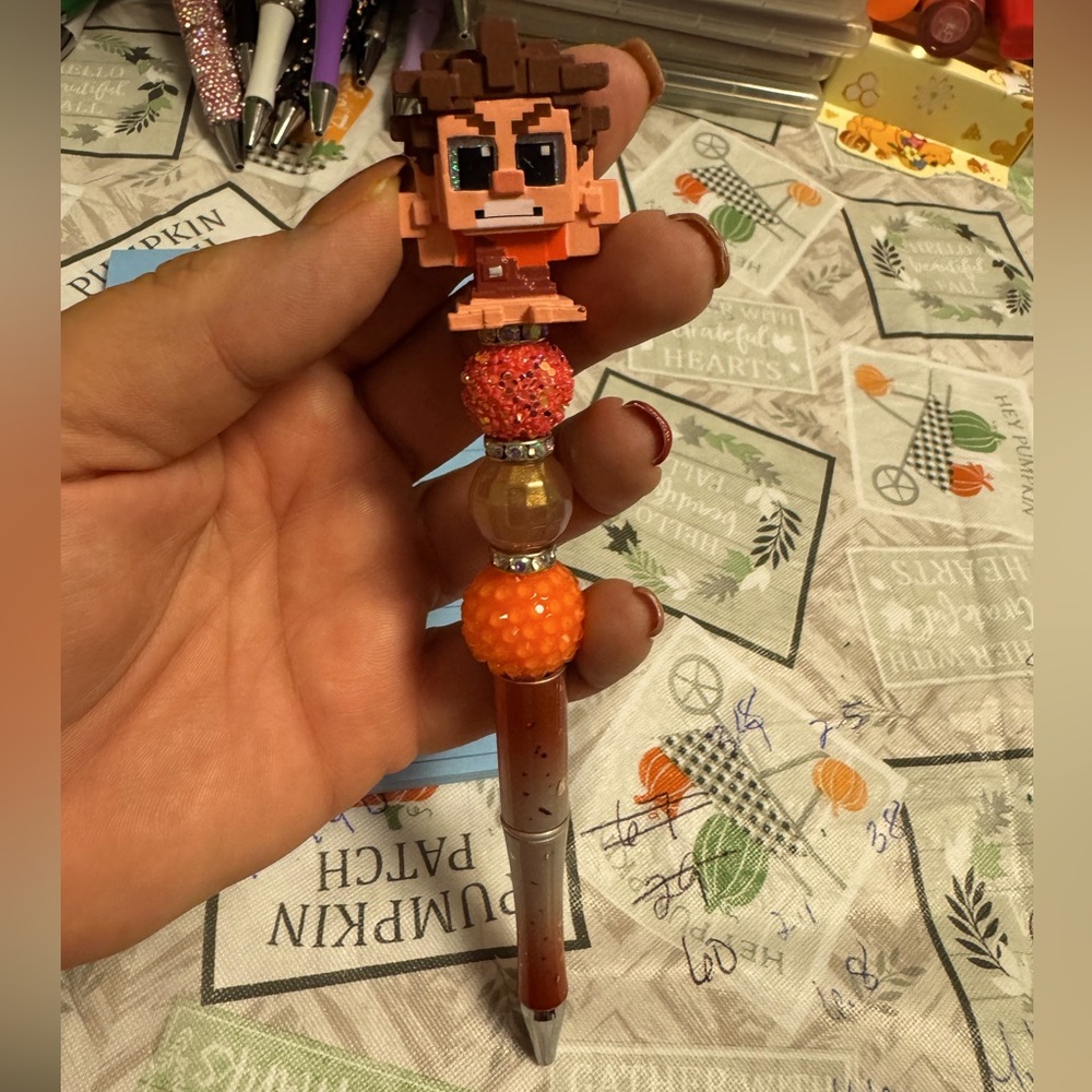 Handcrafted Pen-Pixilated Hercules Doorable topper/Hercules